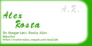 alex rosta business card